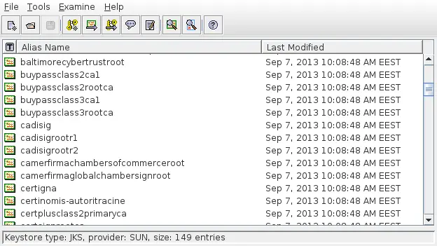 Portecle – správa Java keystore